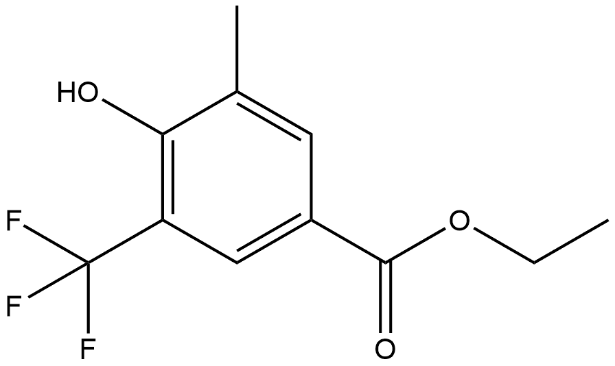 Ethyl 4-hydroxy-3-methyl-5-(trifluoromethyl)benzoate 구조식 이미지