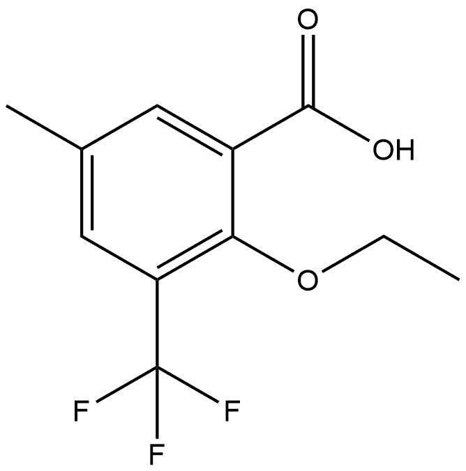 2-Ethoxy-5-methyl-3-(trifluoromethyl)benzoic acid Structure