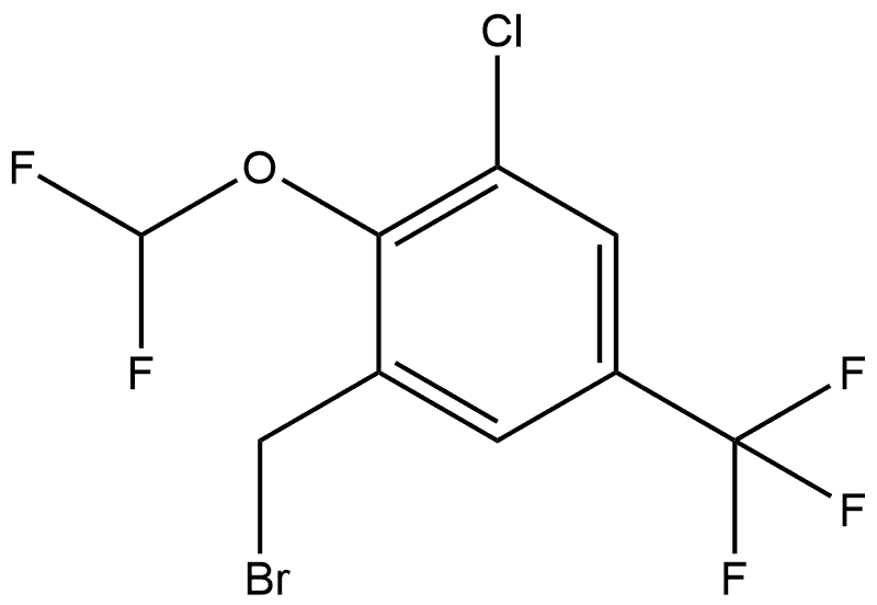 1-(Bromomethyl)-3-chloro-2-(difluoromethoxy)-5-(trifluoromethyl)benzene Structure