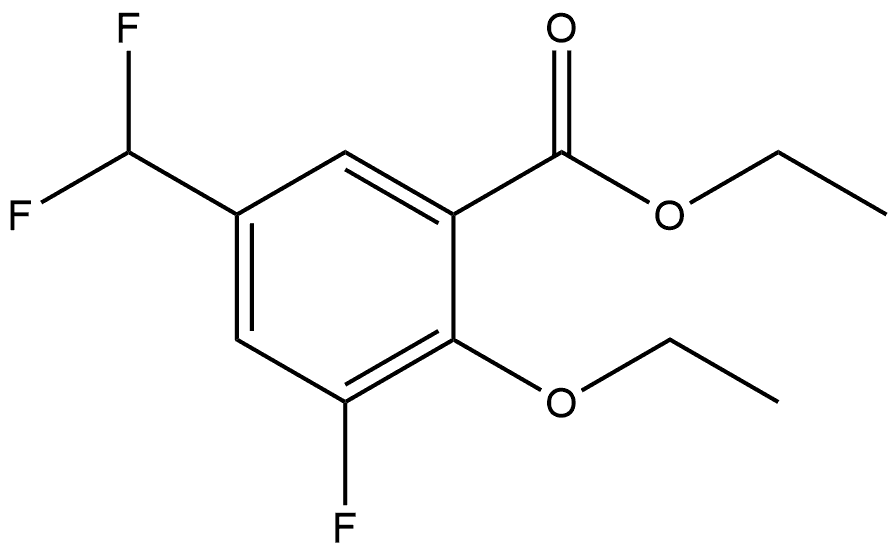 Ethyl 5-(difluoromethyl)-2-ethoxy-3-fluorobenzoate Structure