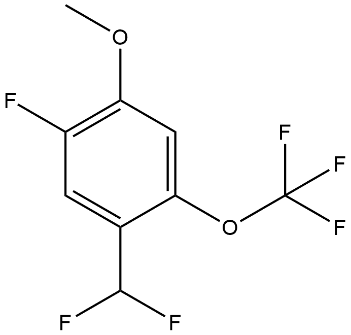 1-(Difluoromethyl)-5-fluoro-4-methoxy-2-(trifluoromethoxy)benzene Structure