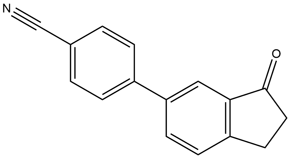 4-(3-oxo-2,3-dihydro-1H-inden-5-yl)benzonitrile Structure