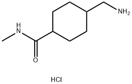 Cyclohexanecarboxamide, 4-(aminomethyl)-N-methyl-, hydrochloride (1:1) Structure