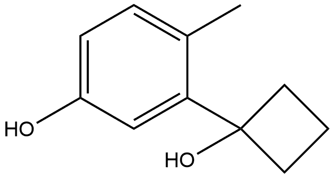 3-(1-hydroxycyclobutyl)-4-methylphenol Structure