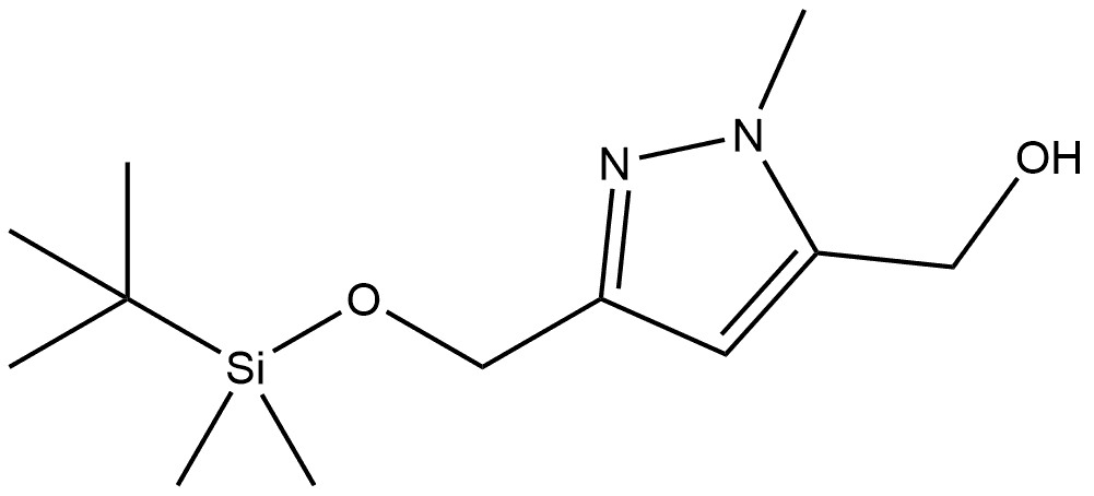 (3-{[(tert-butyldimethylsilyl)oxy]methyl}-1-methyl-1H-pyrazol-5-yl)methanol Structure