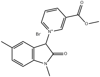 Pyridinium, 1-(2,3-dihydro-1,5-dimethyl-2-oxo-1H-indol-3-yl)-3-(methoxycarbonyl)-, bromide (1:1) Structure