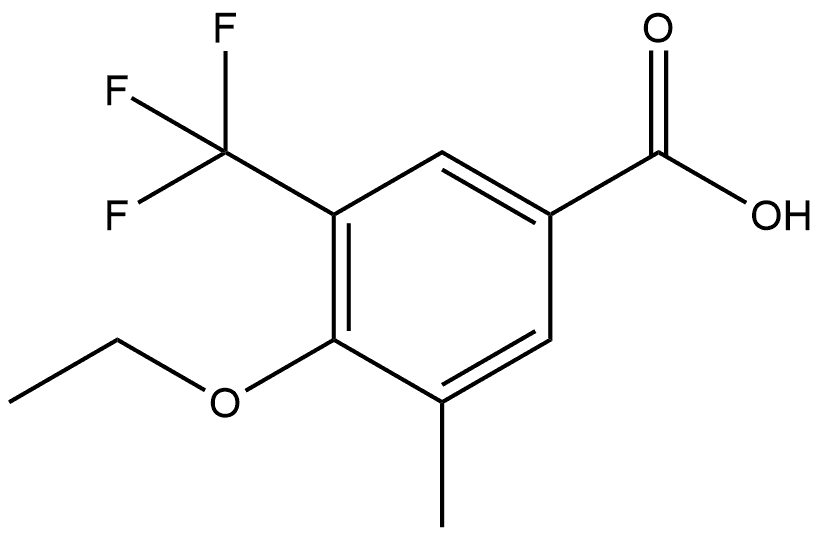 4-Ethoxy-3-methyl-5-(trifluoromethyl)benzoic acid Structure