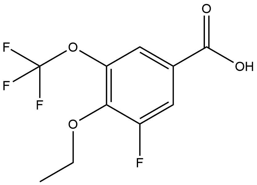 4-Ethoxy-3-fluoro-5-(trifluoromethoxy)benzoic acid 구조식 이미지