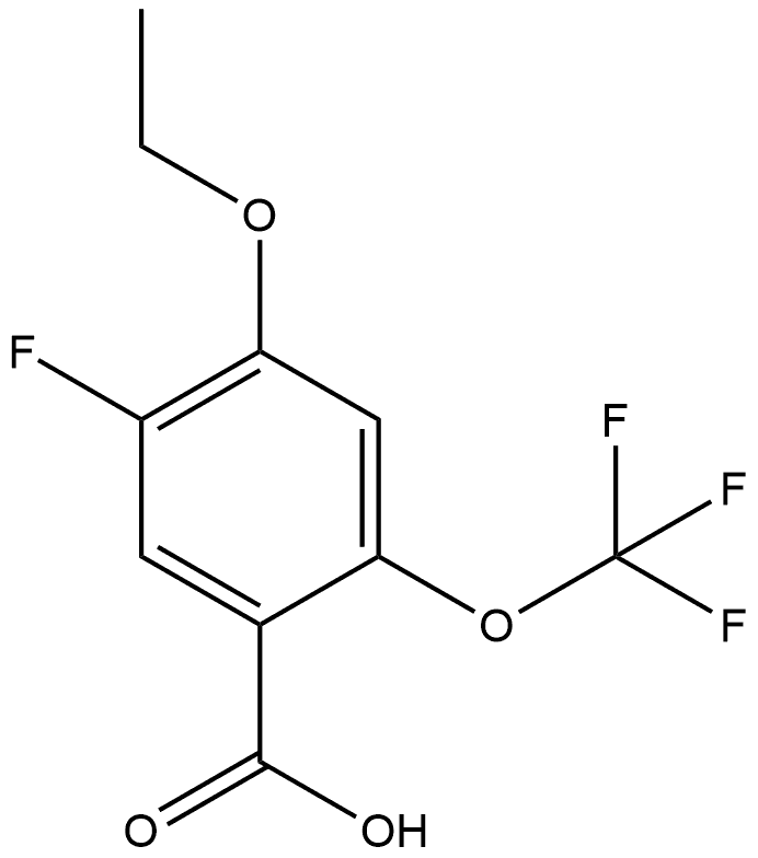 4-Ethoxy-5-fluoro-2-(trifluoromethoxy)benzoic acid Structure