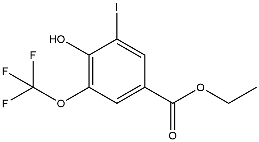 Ethyl 4-hydroxy-3-iodo-5-(trifluoromethoxy)benzoate Structure