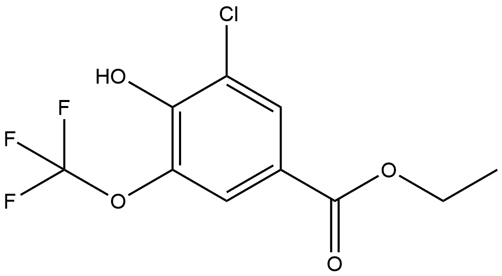 Ethyl 3-chloro-4-hydroxy-5-(trifluoromethoxy)benzoate 구조식 이미지