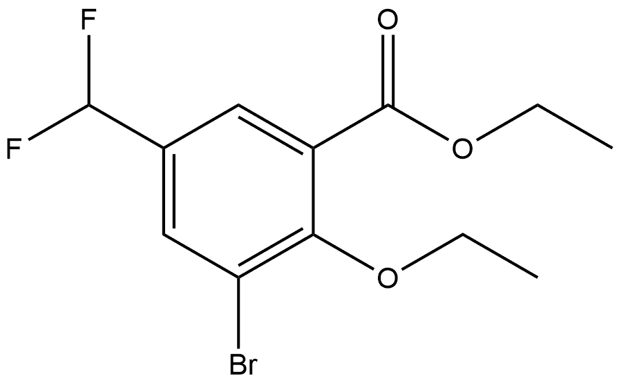 Ethyl 3-bromo-5-(difluoromethyl)-2-ethoxybenzoate Structure