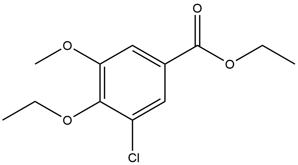 Ethyl 3-chloro-4-ethoxy-5-methoxybenzoate Structure