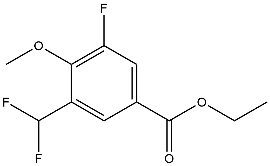 Ethyl 3-(difluoromethyl)-5-fluoro-4-methoxybenzoate Structure