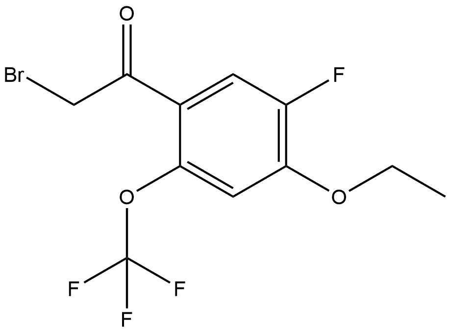 2-Bromo-1-[4-ethoxy-5-fluoro-2-(trifluoromethoxy)phenyl]ethanone Structure