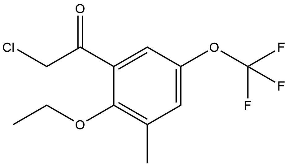 2-Chloro-1-[2-ethoxy-3-methyl-5-(trifluoromethoxy)phenyl]ethanone Structure