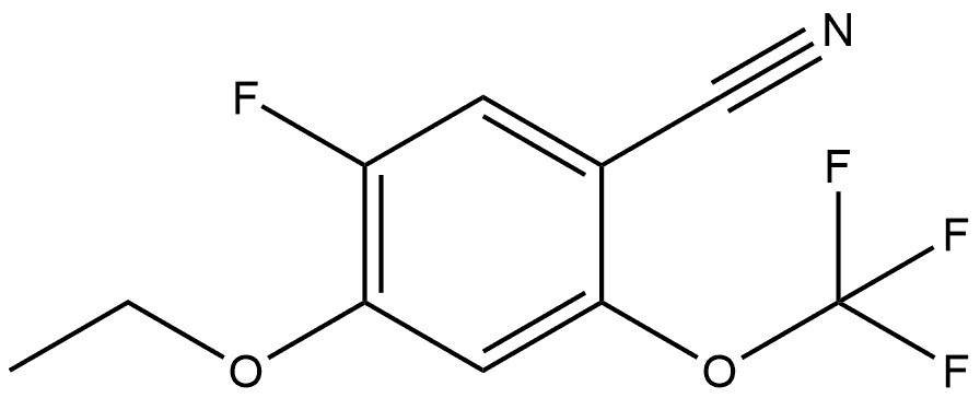 4-Ethoxy-5-fluoro-2-(trifluoromethoxy)benzonitrile Structure