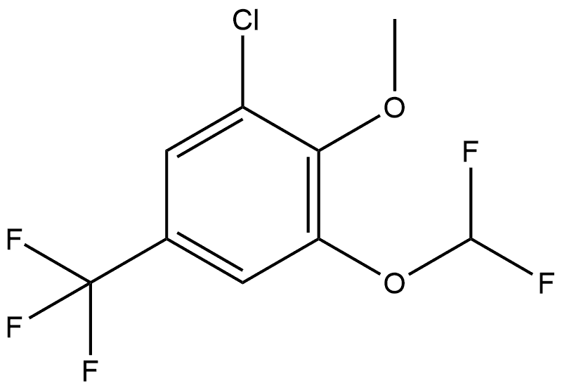 1-Chloro-3-(difluoromethoxy)-2-methoxy-5-(trifluoromethyl)benzene Structure