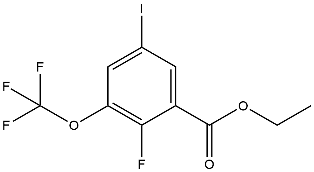 Ethyl 2-fluoro-5-iodo-3-(trifluoromethoxy)benzoate Structure