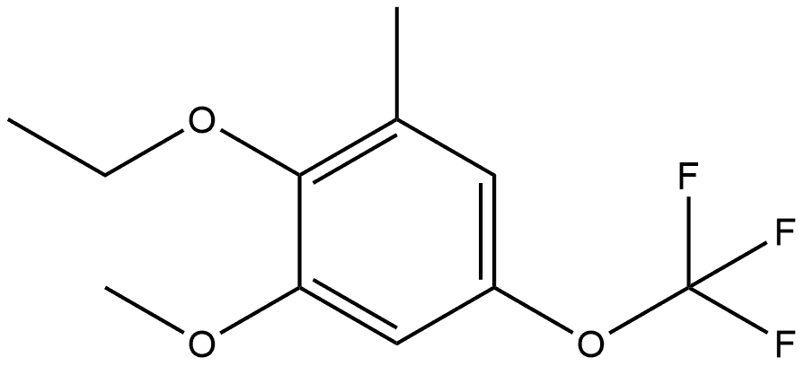 2-Ethoxy-1-methoxy-3-methyl-5-(trifluoromethoxy)benzene Structure