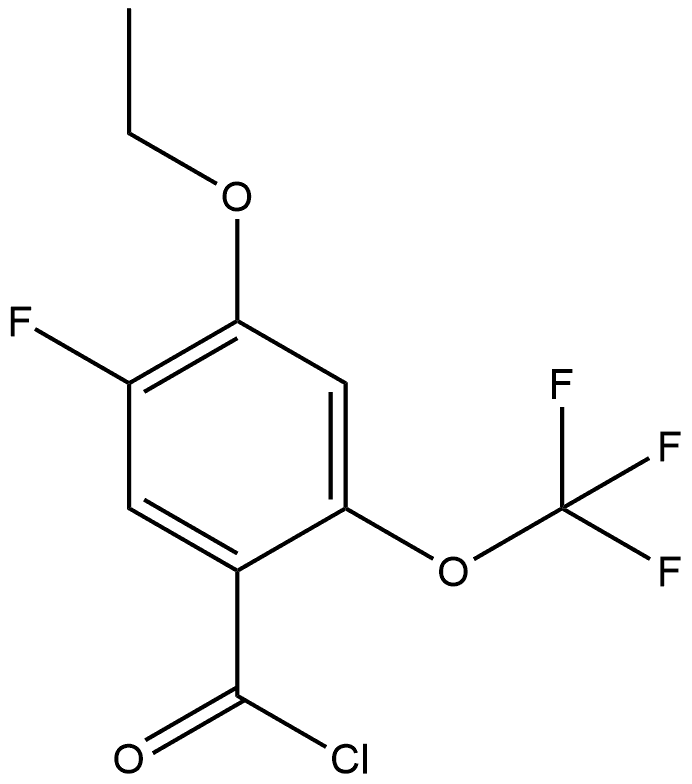 4-Ethoxy-5-fluoro-2-(trifluoromethoxy)benzoyl chloride Structure