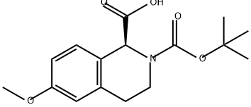 1,2(1H)-Isoquinolinedicarboxylic acid, 3,4-dihydro-6-methoxy-, 2-(1,1-dimethylethyl) ester, (1S)- Structure