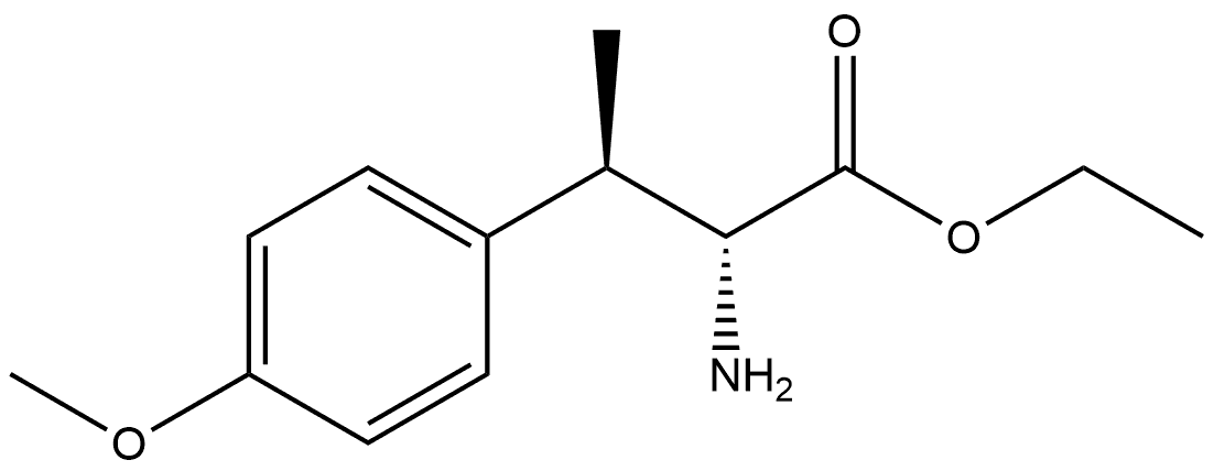 (2R,3R)-2-Amino-3-(4-methoxy-phenyl)-butyric acid ethyl ester Structure