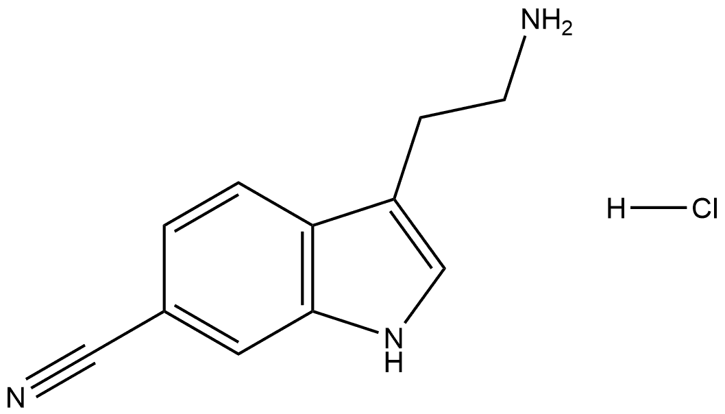 3-(2-Aminoethyl)-1H-indole-6-carbonitrile hydrochloride Structure