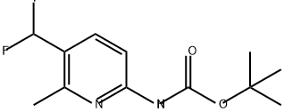 Carbamic acid, N-[5-(difluoromethyl)-6-methyl-2-pyridinyl]-, 1,1-dimethylethyl ester 구조식 이미지