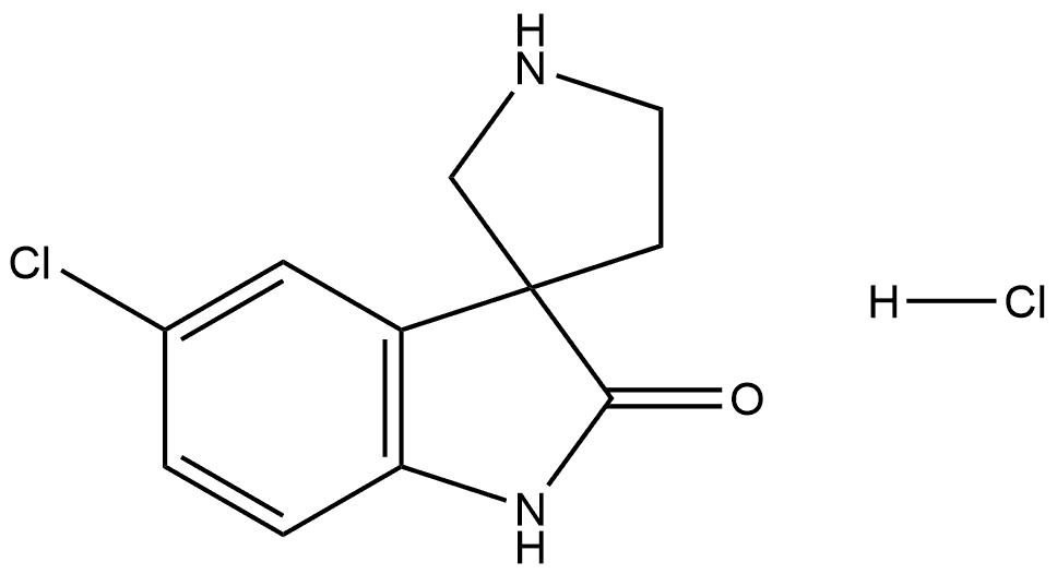 5-Chlorospiro[indoline-3,3'-pyrrolidin]-2-one hydrochloride Structure