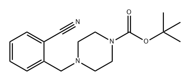 1-Piperazinecarboxylic acid, 4-[(2-cyanophenyl)methyl]-, 1,1-dimethylethyl ester Structure