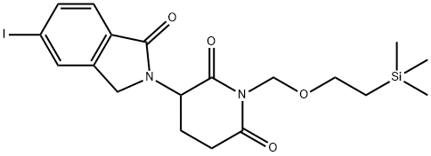 3-(1,3-Dihydro-5-iodo-1-oxo-2H-isoindol-2-yl)-1-[[2-(trimethylsilyl)ethoxy]methyl]-2,6-piperidinedione Structure