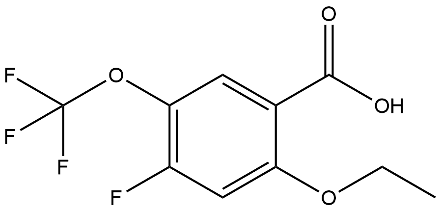 2-Ethoxy-4-fluoro-5-(trifluoromethoxy)benzoic acid Structure