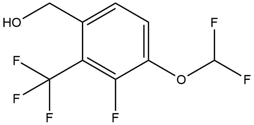 4-(Difluoromethoxy)-3-fluoro-2-(trifluoromethyl)benzenemethanol Structure