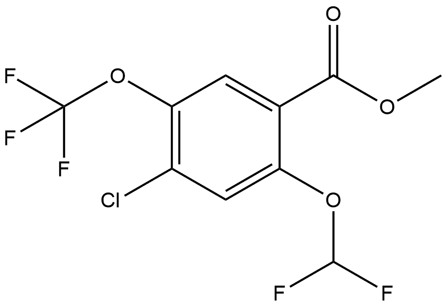 Methyl 4-chloro-2-(difluoromethoxy)-5-(trifluoromethoxy)benzoate Structure