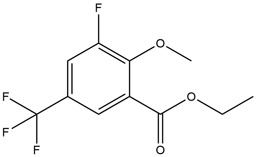 Ethyl 3-fluoro-2-methoxy-5-(trifluoromethyl)benzoate 구조식 이미지