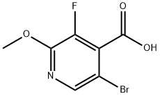 4-Pyridinecarboxylic acid, 5-bromo-3-fluoro-2-methoxy- Structure