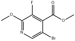 4-Pyridinecarboxylic acid, 5-bromo-3-fluoro-2-methoxy-, methyl ester Structure