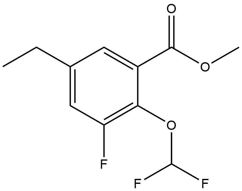 Methyl 2-(difluoromethoxy)-5-ethyl-3-fluorobenzoate Structure