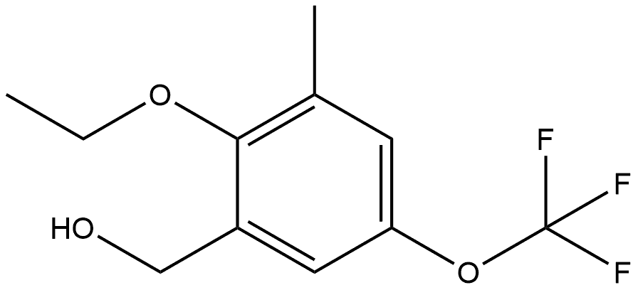 2-Ethoxy-3-methyl-5-(trifluoromethoxy)benzenemethanol Structure