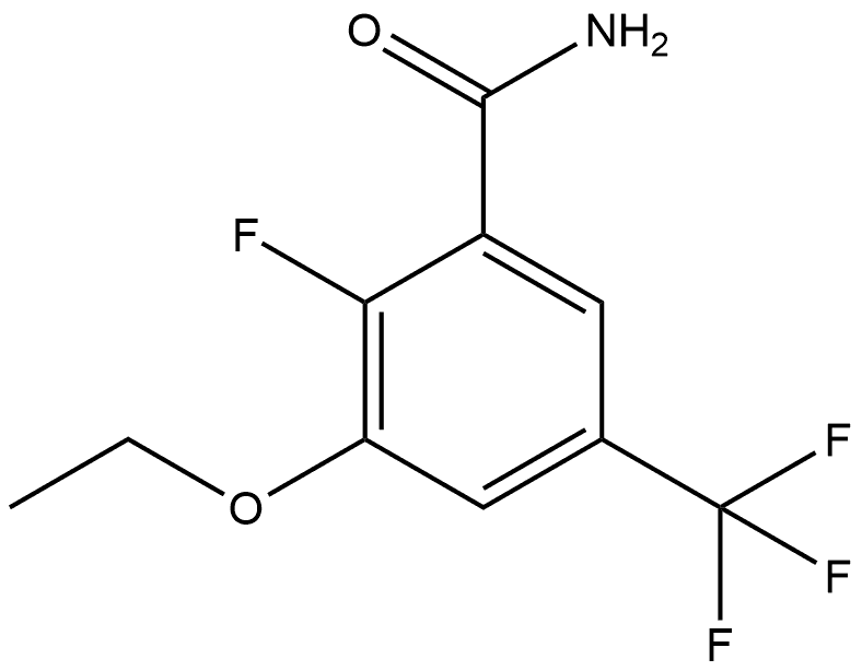 3-Ethoxy-2-fluoro-5-(trifluoromethyl)benzamide Structure