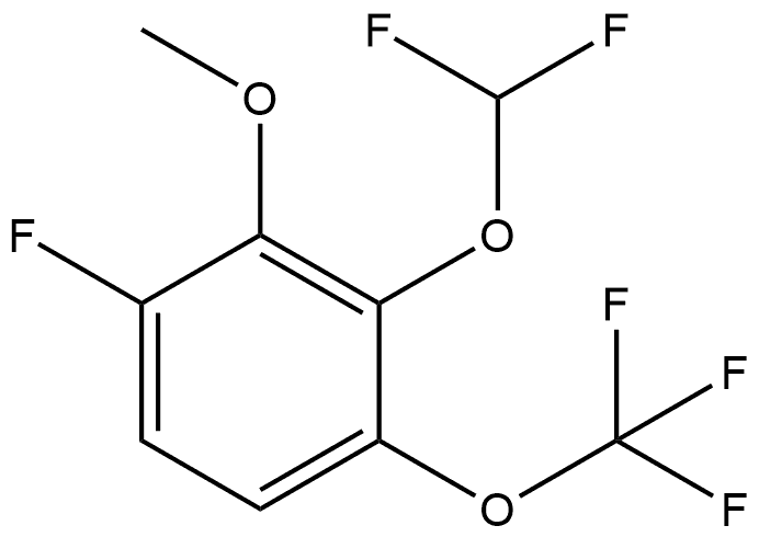 2-(Difluoromethoxy)-4-fluoro-3-methoxy-1-(trifluoromethoxy)benzene Structure