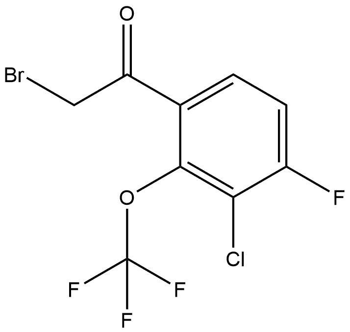 2-Bromo-1-[3-chloro-4-fluoro-2-(trifluoromethoxy)phenyl]ethanone Structure