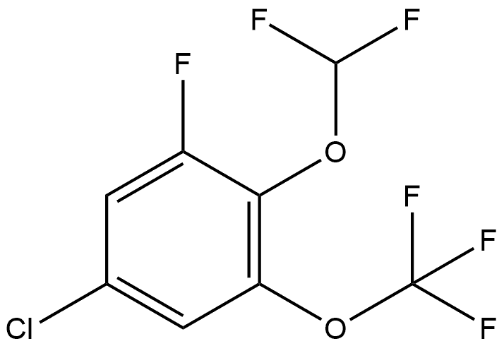 5-Chloro-2-(difluoromethoxy)-1-fluoro-3-(trifluoromethoxy)benzene Structure