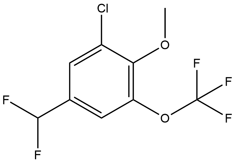 1-Chloro-5-(difluoromethyl)-2-methoxy-3-(trifluoromethoxy)benzene Structure