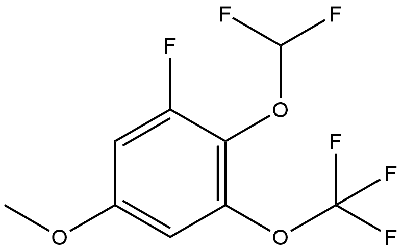 2-(Difluoromethoxy)-1-fluoro-5-methoxy-3-(trifluoromethoxy)benzene Structure