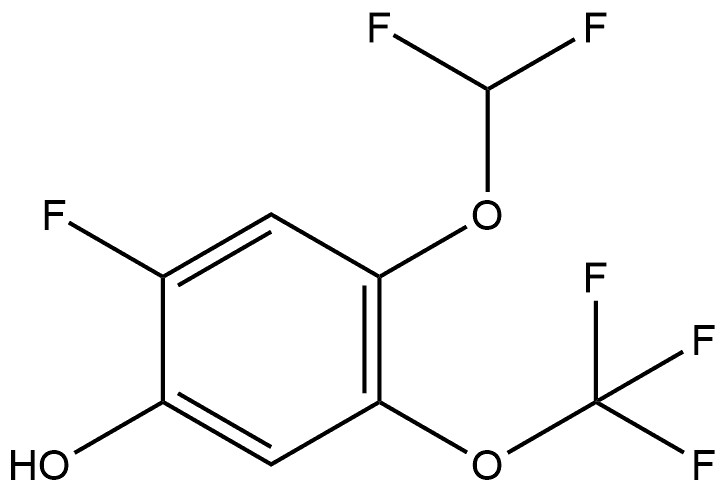 4-(Difluoromethoxy)-2-fluoro-5-(trifluoromethoxy)phenol Structure