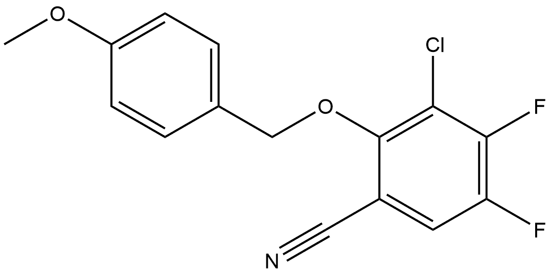 3-Chloro-4,5-difluoro-2-[(4-methoxyphenyl)methoxy]benzonitrile Structure