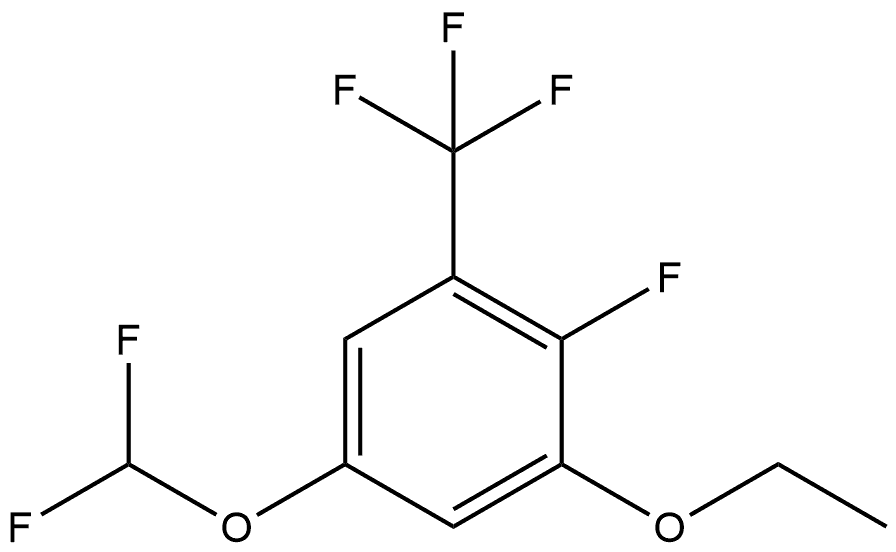 5-(Difluoromethoxy)-1-ethoxy-2-fluoro-3-(trifluoromethyl)benzene Structure