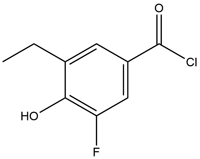 3-Ethyl-5-fluoro-4-hydroxybenzoyl chloride Structure